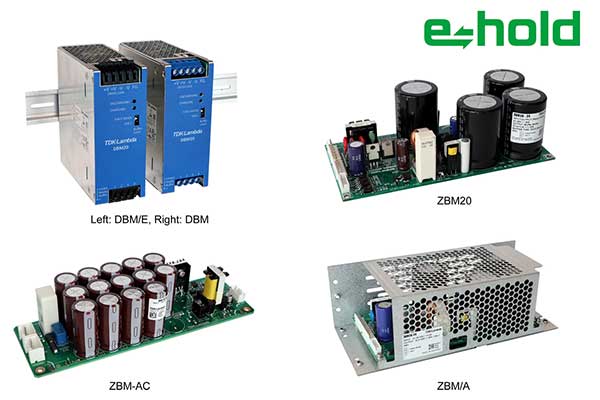 Power Supplies: Open Frame & Din Rail Mount Buffer modules offer extended hold-up